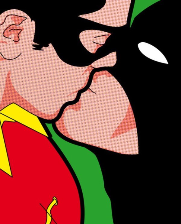 Batman-and-Robin-Kissing